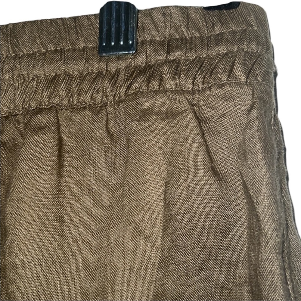 Zara Linen Straight Leg Pants Size XXL | Drawstring Waist - Picture 9 of 15